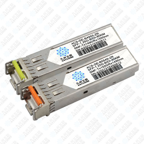 1.25Gb/s SFP TX1550/RX1490nm 80KM Optical Transceiver Module