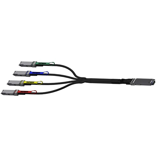 MCP7Y70-Hxxx 400Gb/s Twin-port 2x200G OSFP to 4x100G QSFP56 DAC Splitter